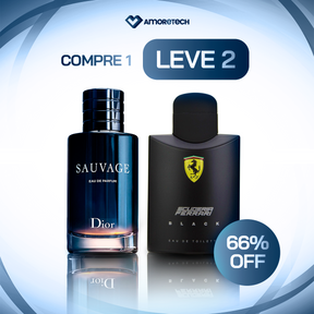 KIT LEGÍTIMO [PAGUE1LEVE2] - Kit 2 Perfumes Masculino - Sauvage Dior e Ferrari Black (100ml cada)+ Frete Grátis